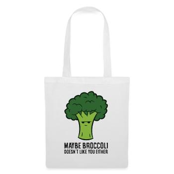 Peut-être que le brocoli ne t’aime pas non plus. - Sac en tissu - blanc - Devant