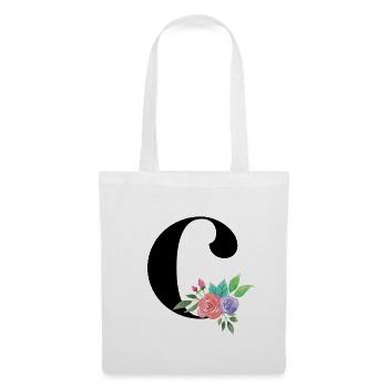 Letter C personalized gift alphabet first name Christmas - Tote Bag - white - Front