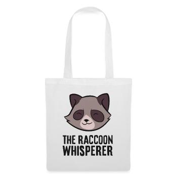 Le raton laveur Whisperer Drôle de raton laveur - Sac en tissu - blanc - Devant