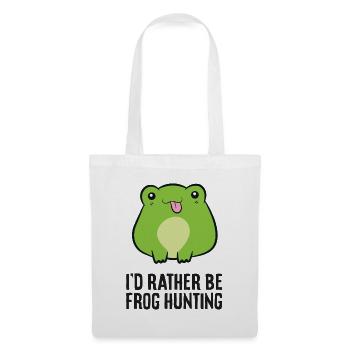 Ich wäre lieber auf Froschjagd lustiger - Stoffbeutel - Weiß - Vorne