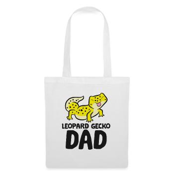 Gecko léopard Papa Lézard Reptile Gecko léopard - Sac en tissu - blanc - Devant