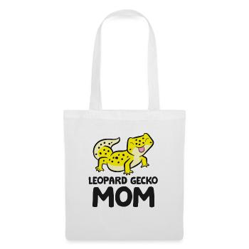 Gecko léopard Mama Lézard Reptile Gecko léopard - Sac en tissu - blanc - Devant