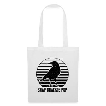 Blackbird Grackle Bird Design pour les ornithologues amateurs - Sac en tissu - blanc - Devant