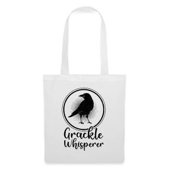 Blackbird Grackle Bird Design pour les ornithologues amateurs - Sac en tissu - blanc - Devant