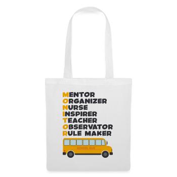 School Bus Monitor Bus Attendant School Transport - Tote Bag - white - Front