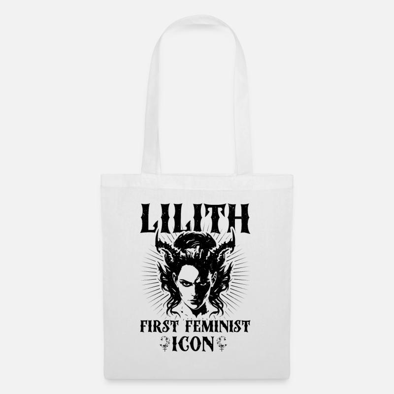 Lilith, Dämon, Gothic, Mythologie, Folklore, - Stoffbeutel - Weiß