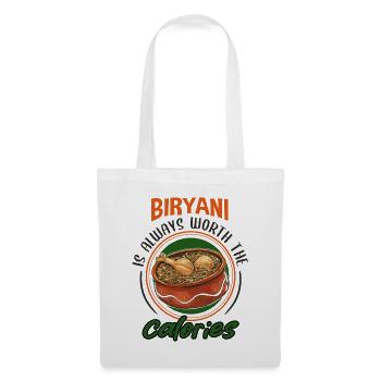 Foodies indiens, Biryani, Amoureux, - Sac en tissu - blanc - Devant
