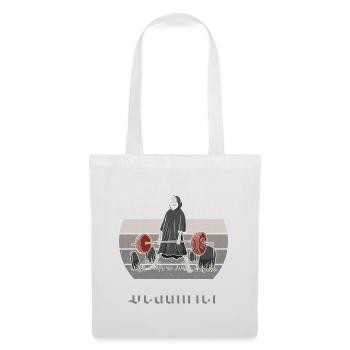 Deadlifter Skeleton Bodybuilding Fitness Workout - Sac en tissu - blanc - Devant