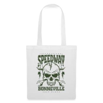 Bonneville Salt Flats Voiture de course rétro vintage - Sac en tissu - blanc - Devant