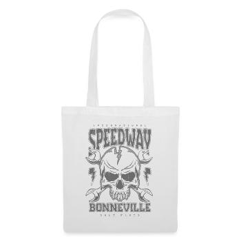 Bonneville Salt Flats Voiture de course rétro vintage - Sac en tissu - blanc - Devant