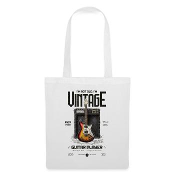 Ich bin nicht alt, ich bin eine Vintage-Retro-Gitarre aus dem Jahr 1930 - Stoffbeutel - Weiß - Vorne