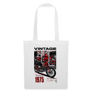 Vintage Motorcycle Bikers Motorbike Birthday 1975 - Tote Bag - white - Front