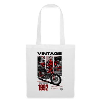 Moto Vintage Motards Motard Anniversaire 1992 - Sac en tissu - blanc - Devant