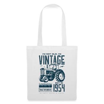 Vintage Tractor Farmer Birthday Born In 1954 - Tote Bag - white - Front