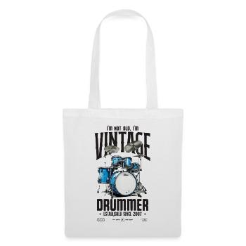 Je ne suis pas vieux Je suis Vintage Retro 2007 Batteur - Sac en tissu - blanc - Devant