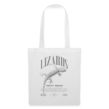 Tokay Gecko Streetwear Gardien de lézard - Sac en tissu - blanc - Devant