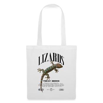 Tokay Gecko Streetwear Gardien de lézard - Sac en tissu - blanc - Devant