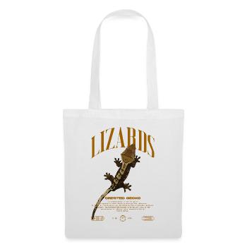 Gecko à crête Streetwear gardien de lézard - Sac en tissu - blanc - Devant