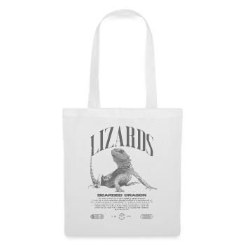 dragon barbu streetwear lézard keeper - Sac en tissu - blanc - Devant