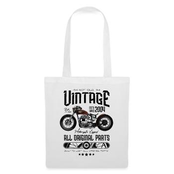 Vintage Motorrad Biker Motorrad Geburtstag 2004 - Stoffbeutel - Weiß - Vorne