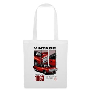 Ich bin nicht alt, ich bin ein Oldtimer, Jahrgang 1963 - Stoffbeutel - Weiß - Vorne