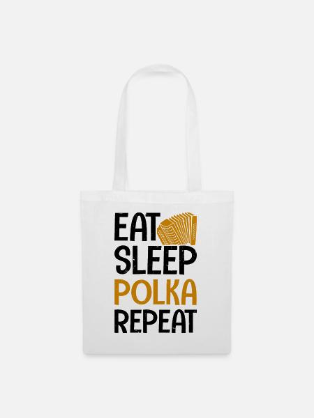 Witziger Polka Spruch - Stoffbeutel - Weiß