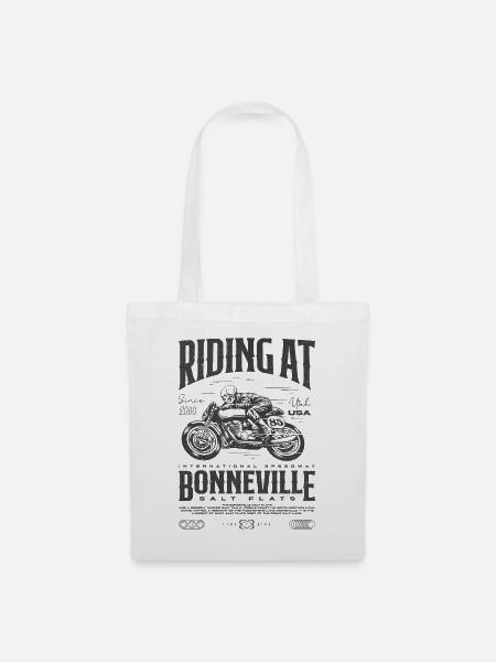 Bonneville Salt Flats Motorrad Geburtstag 2000 - Stoffbeutel - Weiß