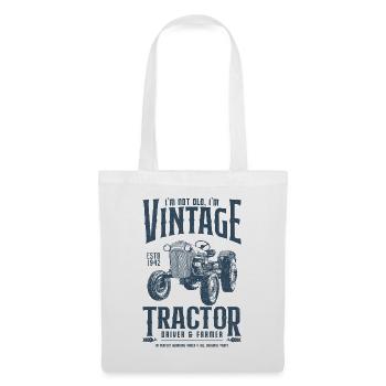 Oldtimer Traktor Bauer Geburtstag Geboren 1942 - Stoffbeutel - Weiß - Vorne