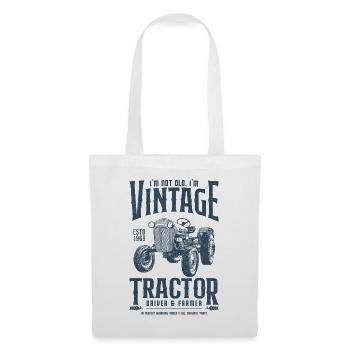 Anniversaire de fermier de tracteur vintage né en 1969 - Sac en tissu - blanc - Devant