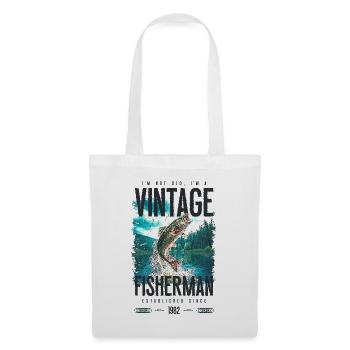Vintage Trout Fisherman Fishing Birthday 1982 - Tote Bag - white - Front