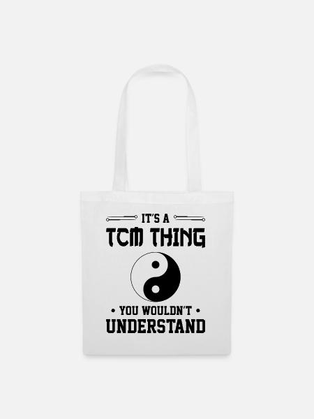 Ying Yang Symbol TCM - Stoffbeutel - Weiß
