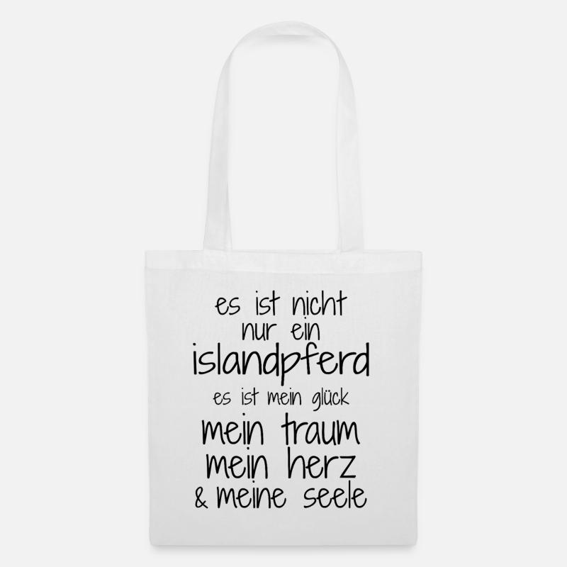 Islandpferde Islandpferd Isländer Island Geschenk - Stoffbeutel - Weiß