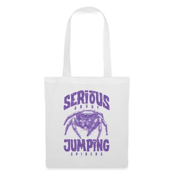 Sérieux au sujet des araignées sauteuses Propriétaire d’une araignée de compagnie - Sac en tissu - blanc - Devant