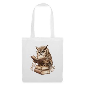 Reading Owl - Tote Bag - white - Front