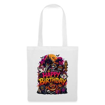 Happy Birthday Halloween Bash - Stoffbeutel - Weiß - Vorne
