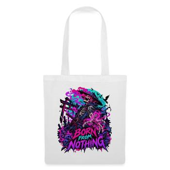 Neon Skull Samurai Wiedergeburt - Stoffbeutel - Weiß - Vorne