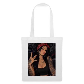 Bandana Glam Tattoo Queen - Stoffbeutel - Weiß - Vorne