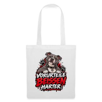 Vorurteile Beissen Härter  - Stoffbeutel - Weiß - Vorne