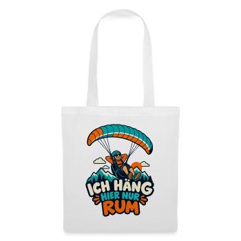 Paragliding Humor Ich häng hier Rum - Stoffbeutel - Weiß - Vorne