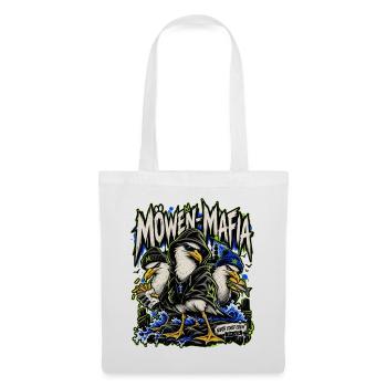 Möwen-Mafia – North Coast Streetwear - Stoffbeutel - Weiß - Vorne