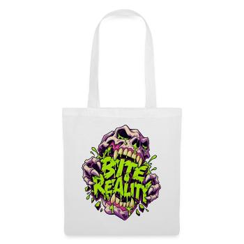 Beißende Realität Neon-Skull - Stoffbeutel - Weiß - Vorne