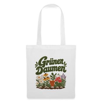 Grüner Daumen Blumenpracht - Stoffbeutel - Weiß - Vorne