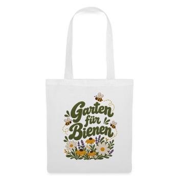 Garten für Bienen Naturliebhaber - Stoffbeutel - Weiß - Vorne