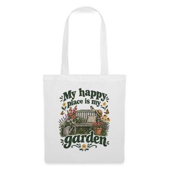 Gartenruhe: Garten Lover Geschenkidee - Stoffbeutel - Weiß - Vorne