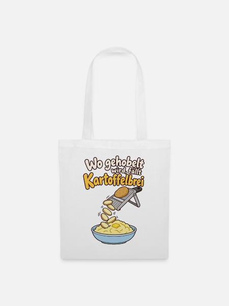 Kartoffelbrei Spruch Küchenhumor - Stoffbeutel - Weiß