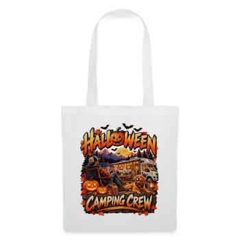 Halloween Camping Crew Motiv - Stoffbeutel - Weiß - Vorne