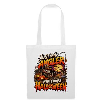 Nur ein Angler der Halloween mag - Stoffbeutel - Weiß - Vorne