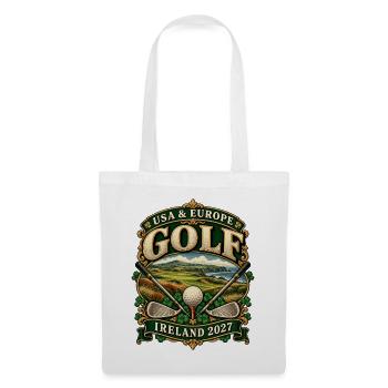 Golf USA & Europa Irland 2027 Retro-Stil - Stoffbeutel - Weiß - Vorne