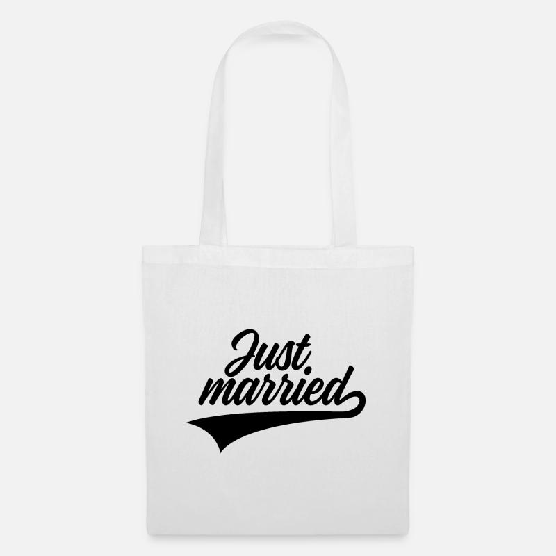 JUST MARRIED - Stoffbeutel - Weiß