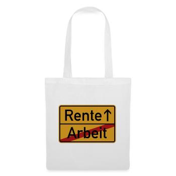 Rente - Rentner Ruhestand Pension - Stoffbeutel - Weiß - Vorne